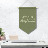 Maxbell Long Live Boyhood Banner Easy to Hang Wall Decor for Party Kids Room Nursery Green