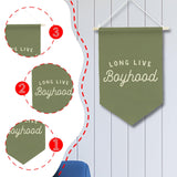 Maxbell Long Live Boyhood Banner Easy to Hang Wall Decor for Party Kids Room Nursery Green
