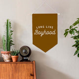 Maxbell Long Live Boyhood Banner Easy to Hang Wall Decor for Party Kids Room Nursery Brown