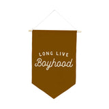 Maxbell Long Live Boyhood Banner Easy to Hang Wall Decor for Party Kids Room Nursery Brown