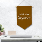 Maxbell Long Live Boyhood Banner Easy to Hang Wall Decor for Party Kids Room Nursery Brown