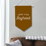 Maxbell Long Live Boyhood Banner Easy to Hang Wall Decor for Party Kids Room Nursery Brown