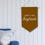 Maxbell Long Live Boyhood Banner Easy to Hang Wall Decor for Party Kids Room Nursery Brown