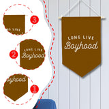 Maxbell Long Live Boyhood Banner Easy to Hang Wall Decor for Party Kids Room Nursery Brown