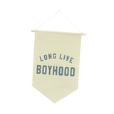 Maxbell Long Live Boyhood Banner Easy to Hang Wall Decor for Party Kids Room Nursery Beige