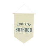Maxbell Long Live Boyhood Banner Easy to Hang Wall Decor for Party Kids Room Nursery Beige