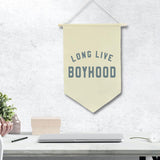 Maxbell Long Live Boyhood Banner Easy to Hang Wall Decor for Party Kids Room Nursery Beige