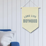 Maxbell Long Live Boyhood Banner Easy to Hang Wall Decor for Party Kids Room Nursery Beige