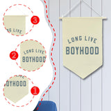 Maxbell Long Live Boyhood Banner Easy to Hang Wall Decor for Party Kids Room Nursery Beige