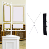 Maxbell Poster Stand for Display Advertising Sign Holder for Trade Mall Wedding Sign Silver Rod