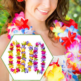 Maxbell 3 Pieces Hawaiian Leis Beach Supplies Flower Lei for Vacation Wedding Summer