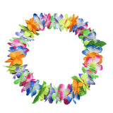 Maxbell Hawaiian Leis Set Wreath Outdoor Pool Summer Dance Artificial Flower Garland White