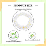 Maxbell Hawaiian Leis Set Wreath Outdoor Pool Summer Dance Artificial Flower Garland White