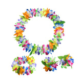 Maxbell Hawaiian Leis Set Wreath Outdoor Pool Summer Dance Artificial Flower Garland Multi