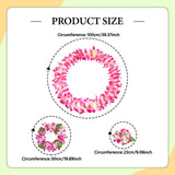 Maxbell Hawaiian Leis Set Wreath Outdoor Pool Summer Dance Artificial Flower Garland Pink