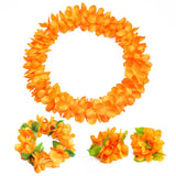 Maxbell Hawaiian Leis Set Wreath Outdoor Pool Summer Dance Artificial Flower Garland Yellow