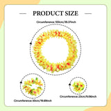 Maxbell Hawaiian Leis Set Wreath Outdoor Pool Summer Dance Artificial Flower Garland Yellow