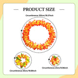 Maxbell Hawaiian Leis Set Wreath Outdoor Pool Summer Dance Artificial Flower Garland Orange Red
