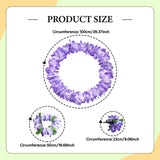 Maxbell Hawaiian Leis Set Wreath Outdoor Pool Summer Dance Artificial Flower Garland Violet