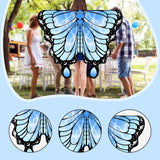 Maxbell Butterfly Cape Gift Dress up for Themed Party Role Playing Stage Performance Light Blue