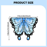 Maxbell Butterfly Cape Gift Dress up for Themed Party Role Playing Stage Performance Light Blue