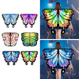 Maxbell Butterfly Cape Gift Dress up for Themed Party Role Playing Stage Performance Light Blue