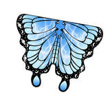 Maxbell Butterfly Cape Gift Dress up for Themed Party Role Playing Stage Performance Light Blue