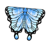 Maxbell Butterfly Cape Gift Dress up for Themed Party Role Playing Stage Performance Light Blue