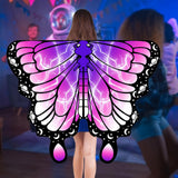 Maxbell Butterfly Cape Gift Dress up for Themed Party Role Playing Stage Performance Light Purple