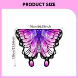 Maxbell Butterfly Cape Gift Dress up for Themed Party Role Playing Stage Performance Light Purple