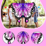 Maxbell Butterfly Cape Gift Dress up for Themed Party Role Playing Stage Performance Light Purple