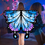 Maxbell Butterfly Cape Gift Dress up for Themed Party Role Playing Stage Performance Blue Purple