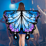 Maxbell Butterfly Cape Gift Dress up for Themed Party Role Playing Stage Performance Blue Purple