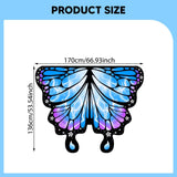 Maxbell Butterfly Cape Gift Dress up for Themed Party Role Playing Stage Performance Blue Purple