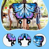 Maxbell Butterfly Cape Gift Dress up for Themed Party Role Playing Stage Performance Blue Purple