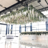 Maxbell 36x Artificial Wisterias Silk Vines Silk Flower String for Office Arch Party