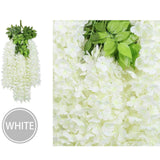 Maxbell 36x Artificial Wisterias Silk Vines Silk Flower String for Office Arch Party