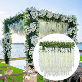 Maxbell 36x Artificial Wisterias Silk Vines Silk Flower String for Office Arch Party