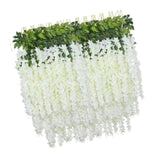 Maxbell 36x Artificial Wisterias Silk Vines Silk Flower String for Office Arch Party