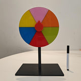 Maxbell Table Prize Turntable Tabletop Fortune Wheel for Pub Teaching Activity Props 6 Grids