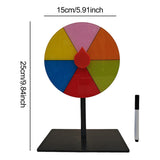 Maxbell Table Prize Turntable Tabletop Fortune Wheel for Pub Teaching Activity Props 6 Grids