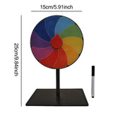 Maxbell Table Prize Turntable Tabletop Fortune Wheel for Pub Teaching Activity Props 10 Grids