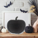 Maxbell Pumpkin Shaped Letter Board Felt Message Bulletin Board for Party Home Decor black