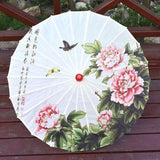 Maxbell Chinese Oiled Paper Umbrella Oriental Parasol for Holiday Stage Show Wedding Style A