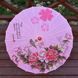 Maxbell Chinese Oiled Paper Umbrella Oriental Parasol for Holiday Stage Show Wedding Style C