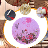 Maxbell Chinese Oiled Paper Umbrella Oriental Parasol for Holiday Stage Show Wedding Style C