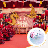 Maxbell Chinese Oiled Paper Umbrella Oriental Parasol for Holiday Stage Show Wedding Style D