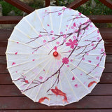 Maxbell Chinese Oiled Paper Umbrella Oriental Parasol for Holiday Stage Show Wedding Style E