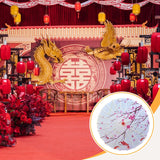 Maxbell Chinese Oiled Paper Umbrella Oriental Parasol for Holiday Stage Show Wedding Style E