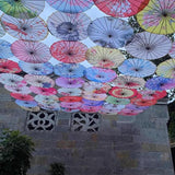 Maxbell Chinese Oiled Paper Umbrella Oriental Parasol for Holiday Stage Show Wedding Style E